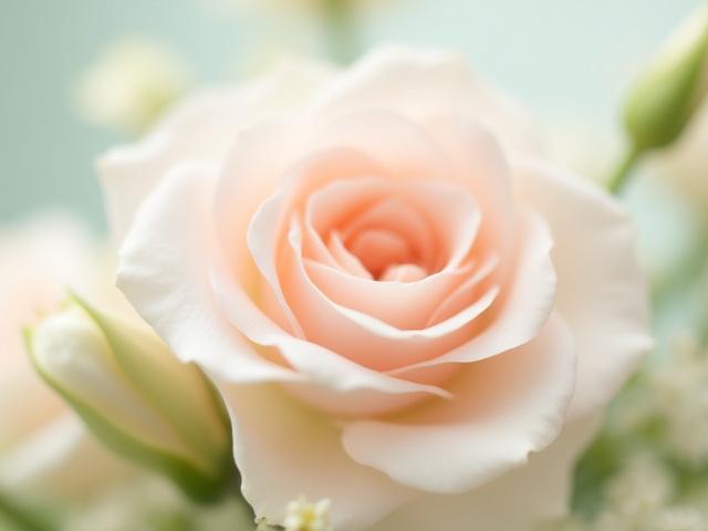 Delikat blomsterarrangement inspirert av en klassisk vals, med myke pastelltoner og flytende former.